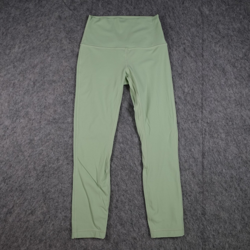 Lululemon Leggings Women 4 Green High Rise Align Crop 23" Nulu Soft Yoga Run Gym